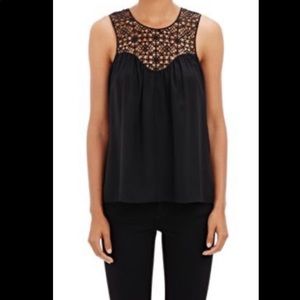 Ulla Johnson crocheted yoke neck top